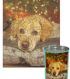 12x16 Stone-Cut with 48 Pieces Custom Puzzle