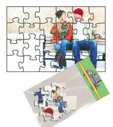 4x6 Jigsaw-Cut with 24 Pieces Custom Puzzle