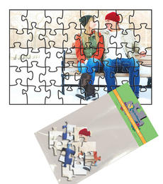4x6 Jigsaw-Cut with 40 Pieces Custom Puzzle